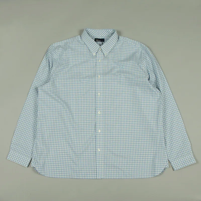 Fred Perry Two Colour Gingham Shirt - Sky